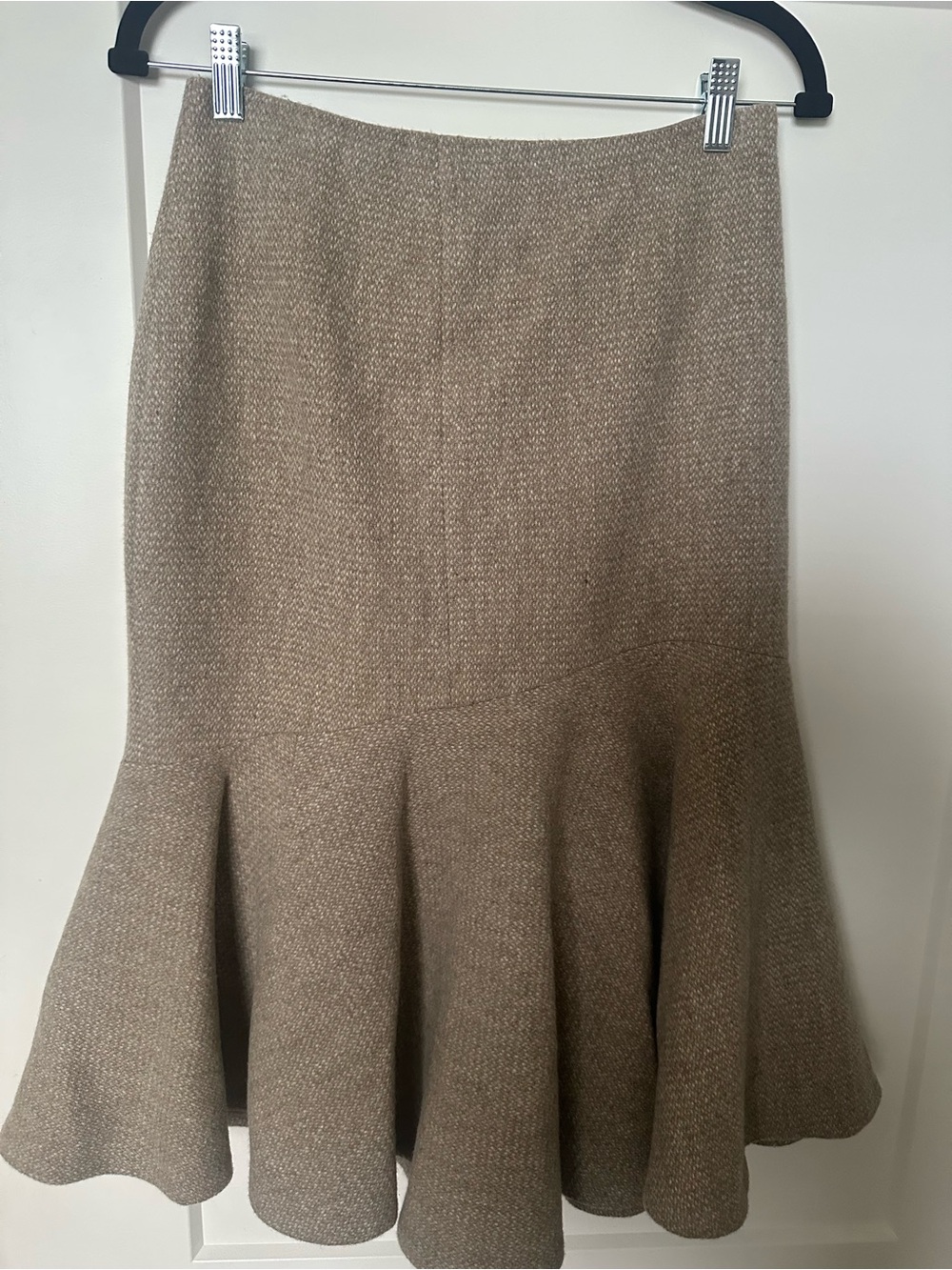 Ralph Lauren Tan Tweed Circle Skirt